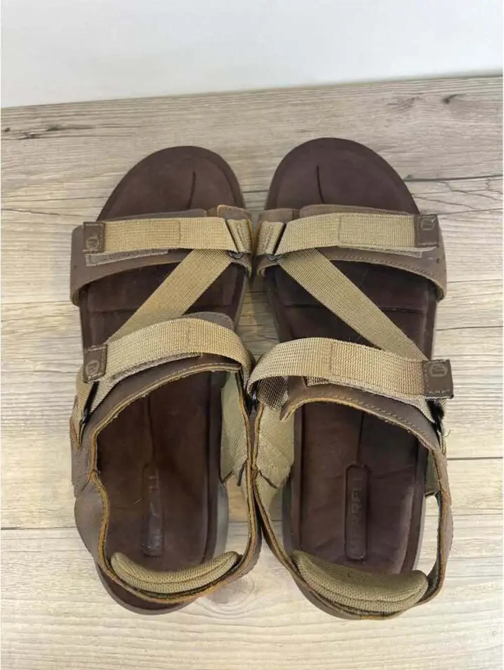 Merrell All Out Blaze Web Hiking Sandals Mens Size 10 Brown J91517